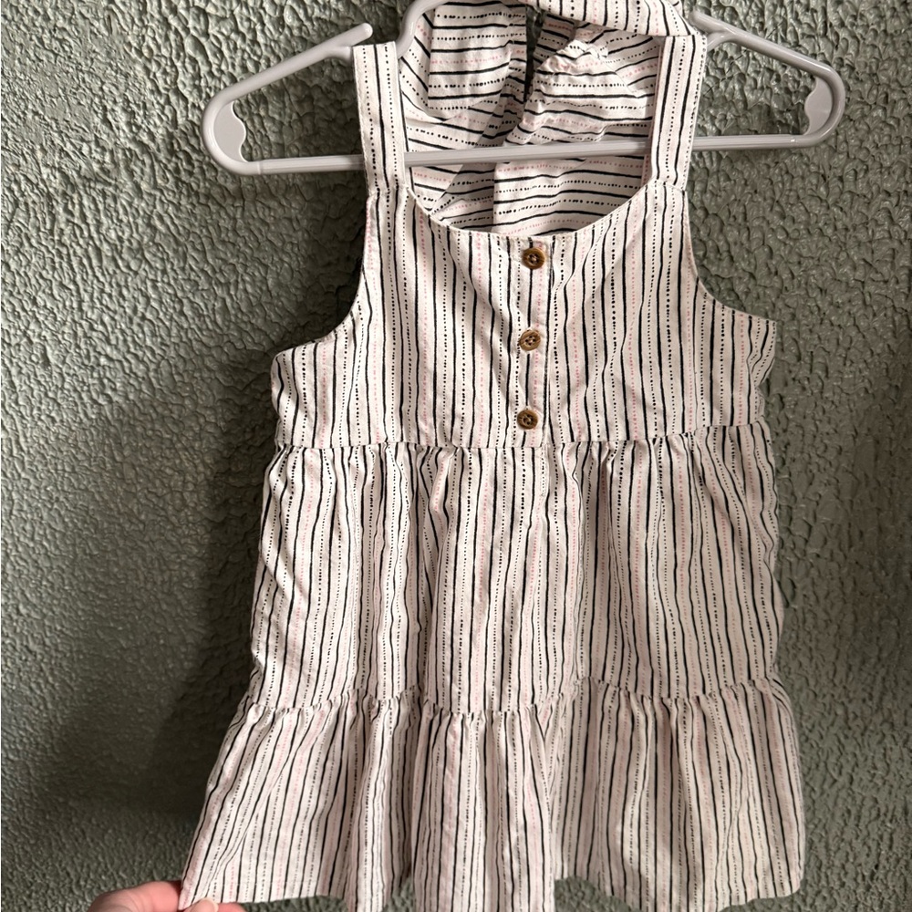Carter's Striped Casual Dress - White and Black